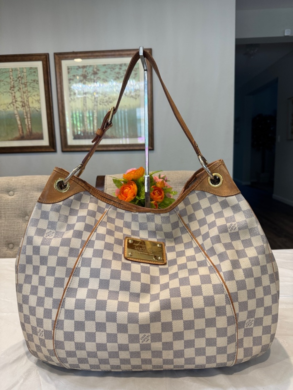 Authentic Louis Vuitton Damier Azure GM Galliera hobo  bag